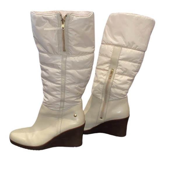 UGG® AUSTRALIA LEONA 1944 PALE
CREAM WEDGE BOOTS SIZE 12 - Picture 6 of 13
